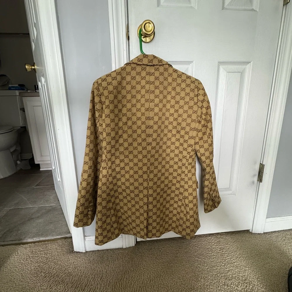 Gucci Beige Patterned Blazer for Men - Picture 2 of 5